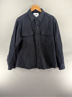 Corridor Men's Kingston Waffle Shirt Jacket Black Size Medium Cotton Style